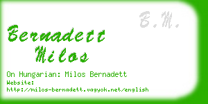 bernadett milos business card